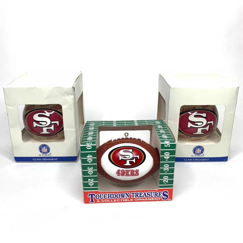 Vintage San Francisco 49ers Ornaments - Lot of 3